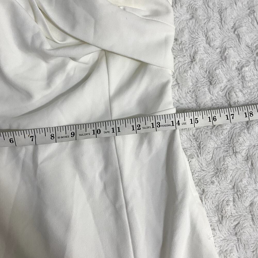 NWOT Lulus Twist and Make Up White One-Shoulder Bodycon Midi Dress M - Picture 9 of 10